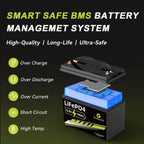 ‎GreenOE 12V 100Ah LiFePO4 Battery Group 31 with Built-in 100A BMS, 15000 Deep Cycles Rechargeable Lithium Battery Prefect for Solar System, Rvs, Marine, Vans, Trailer,Trolling Motor, Backup, 1 Pack