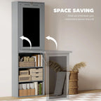 Folding convertible writing desk, wall mounted desk cabinet, multifunctional home office workstation