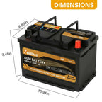 Anlibatt Car AGM Battery Group Size 48 H6 Start Stop Battery 12V 70Ah 760CCA Maintenance Free Rechargeable