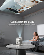 Smart Projector with WiFi and Bluetooth, VOPLLS Outdoor Projectors with Dolby/Auto Focus