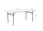 Mainstays 6' Rectangle Centerfold Folding Table, White