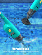 Efurden Cordless Pool Vacuum, Handheld Pool Vacuum with Running Time up to 60-Minutes for Above Ground Pools, Spas and Hot Tubs, Yellow