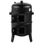 Zimtown BBQ Charcoal Grill Outdoor Barbecue Pit Smoker with 3 Levels Patio Backyard Black