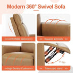 Sweet and crisp rocking chair 360 degree rotating recliner with sliding function