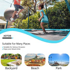 AOTOB 8FT 10FT 12FT 14 FT 15FT Trampoline with Safety Enclosure Net Outdoor Trampoline