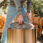 Solo Stove Bonfire 2.0 with Stand, 19.5 Inch Smokeless Fire Pit with Removable Ash Pan - Portable Outdoor Fire Pit - Stainless Steel Wood Burning Fireplace, Ideal for 4-6 People, 21.75 lbs
