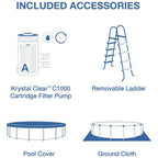 INTEX Metal Frame 10ft x 30in Above Ground Swimming Pool Set w/ Filter Pump
