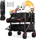 Double-decker cart 500 lb capacity 400 liter foldable cart all-terrain wheels foldable cart