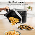 Ninja Foodi 6-in-1 FlexBasket Air Fryer with 7 QT MegaZone Basket Divider for Large Proteins