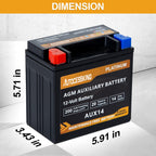 Autocessking Platinum AGM Battery, Group 47 Rechargeable Automotive Batteries for Car, 12V H5 680CCA 60Ah 100RC