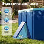 Costway Non-Inflatable Folding Kiddie Outdoor Swimming Pool,Portable Around Ground Pool Gradient + Green