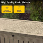EAST OAK Outdoor Storage Box 60 Gallon Deck Box Indoor and Outdoor Use Waterproof Resin Storage