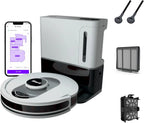 Voice Control Robot Vacuum with Matrix Clean Navigation, Home Mapping, 60-Day Capacity, XL Self-Empty Base for Homes with Pets, Carpet & Hard Floors, Cool Grey
