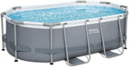 Power Steel 14' x 8'2 x 39.5 Oval Above Ground Pool Set | Includes 530gal Filter Pump, Ladder, ChemConnect Dispener