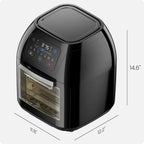 Chefman Compact 6.3-Quart Digital Air Fryer with Rotisserie Dehydrator and Convection Oven