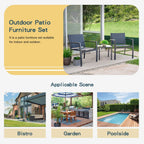 Homall Patio Dining Set 7 Pieces Outdoor Furniture Table and 6 Textilene Chairs Light Grey