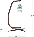 Best Choice Products Metal Hanging Hammock C-Stand for Chair Weather Resistant Finish