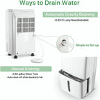 Waykar 2000 Sq Ft Dehumidifier for Home and Basements with Auto or Manual Drainage