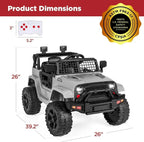 Best Choice Products 12V Kids Ride-On Truck Car with Spring Suspension and LED Lights