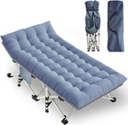 2 Pack Camping Cot with Mattress Comfortable Sleeping Cot Camping Cots for Adults 2 Person Folding Cot Heavy Duty Cots for Sleeping with Carry Bag Outdoor Indoor Home Vacation