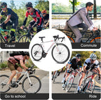 WEIZE Road Bike, 700C Wheel City Commuter Bicycle, 14 Speed Drop Bar, Racing Adult Bike with Caliper Brakes