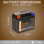 Anlibatt BCI Group 49 Battery, AGM 12 Volt Rechargeable Automotive Batteries for Car, H8 900CCA 95Ah 160RC Maintenance Free