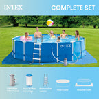 Intex 15ft x 48in Frame Swimming Pool Set w/ Pump and Filter Pump Cartridges