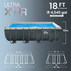 INTEX 18ft x 9ft x 52in Ultra XTR Above Ground Pool, Floats (2 Pack), & Inflatable Cooler