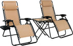 Amazon Basics Outdoor Patio Mesh Adjustable Zero Gravity Lounge Chair Recliners set of 2