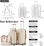 5-piece PP hardshell lightweight travel carry-on luggage set with dual spinner wheels