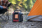 Portable Propane Radiant Heater, 4,000-9,000 BTU, for campers, workshops, patios, and more