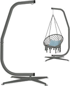 Best Choice Products Metal Hanging Hammock C-Stand for Chair Weather Resistant Finish