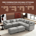 ihanherry 146-inch U-shaped modern sofa modular area cloud sofa