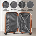 5-piece PP hardshell lightweight travel carry-on luggage set with dual spinner wheels