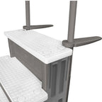 Aqua Select White Outside Flip-up Safety Ladder for Above Ground Pools 48-54H