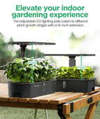 Hydroponic Planting System Kit, App and WiFi Controlled Smart Indoor Garden with 24W Full Spectrum Grow Light