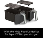 Ninja Foodi 6-in-1 FlexBasket Air Fryer with 7 QT MegaZone Basket Divider for Large Proteins