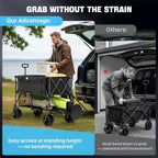 48 Extra Large Folding Travel Cart 560 lb Capacity 350 L Heavy Duty Utility Cart with Brakes