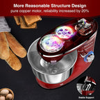Stand Mixer 6.5 Qt 660W 6-Speed Tilt-Head Food Dough Mixer, Kitchen Electric Mixer with Stainless Steel Bowl,Dough Hook,Whisk, Beater, Egg white separator