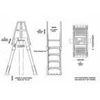 Vinyl Works Canada SLAW Slide Lock A Frame Above Ground Pool Ladder, White