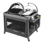 Pamo Babe Baby Playpen - Heavy-duty steel frame provides a safe sleeping space and portable crib