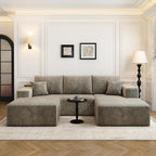 107.5 Cloud Modular Sectional Sofa Couch with L-Shape Chaise,Modern Minimalist Upholstered Couches