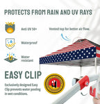 10x10 Pop-Up Awning One-Click Installation Beach Tent Outdoor Sunshade Silver Coated Top