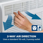 GE Window Air Conditioner Unit 5,000 BTU for Small Rooms up to 150 sq ft Manual Adjustable Fan
