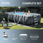INTEX 18ft x 9ft x 52in Ultra XTR Above Ground Pool, Floats (2 Pack), & Inflatable Cooler