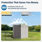 EAST OAK Outdoor Storage Box 60 Gallon Deck Box Indoor and Outdoor Use Waterproof Resin Storage