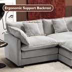 ihanherry 146-inch U-shaped modern sofa modular area cloud sofa